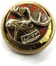 10Kt Yellow Gold Vintage Tie Tack Loyal Order Of Moose LOOM picture
