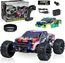 Laegendary 1:10 Scale 40+ MPH Speed Brushless Remote Control Car - Red / Blue picture