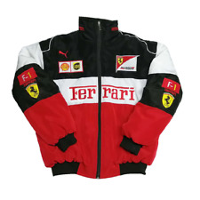 Ferrari Racing Jacket Vintage Style White Nascar Bomber, F1 Ferrari Jacket picture