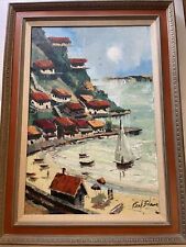 Paul Blaine Henrie Painting Listed Hawaii Florida Beach Coastal Large Vintage picture