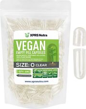 Size 0 Clear Empty Vegan/Vegetable Vegetarian Pill Capsules Veg Vcaps USA Made picture
