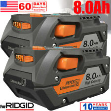 2PACK For Ridgid R840087 8.0Ah Lithium Battery Rigid 18 Volt R840085 R840083 US picture