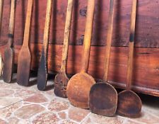 Vintage, Antique Large Rustic Wooden Spoons, Used Carved Spoon, Rustic Farmhouse picture