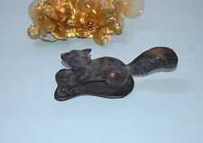 Brass Naughty Squirrel Shape Knocker Antique Color Chipmunk Door Bell Ring HK325 picture