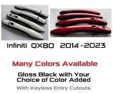 Custom Black & Color Door Handle Covers for Infiniti QX80 You Pick Middle Color picture