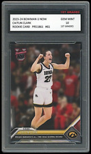 Caitlin Clark 2023-24 Bowman U Now (Topps) 1st Graded 10 Rookie Card RC #61 Iowa picture