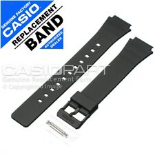 Genuine Casio Replacement Black Watch Band + Pins f/ W-217 W127H W217H-1 W217H-3 picture