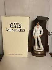 MCCORMICK ELVIS PRESLEY MEMORIES DECANTER ON WOOD STAND w/ LIGHT & MUSIC picture