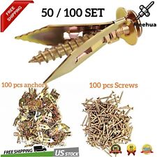 50/100PCS Self Drilling Drywall Anchors Screws Hollow Wall Anchor Expansion Kit picture