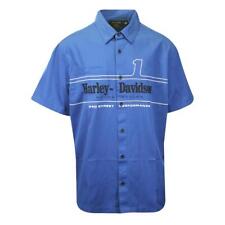 Harley-Davidson Men's True Blue Shirt #1 Racing Logo Short Sleeve (S19) picture