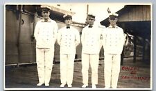 C.1915 WW1 CHIEFS OF USS POMPEY USN NAVY MILITARY OFFICERS SOLDIERS PHOTO F2 picture