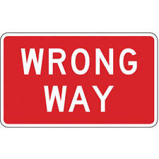 LYLE R5-1A-36HA Wrong Way Traffic Sign,24