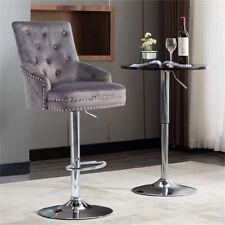 WISFOR Premium Bar Stools Adjustable 360° Swivel Armchair Velvet Chair f Kitchen picture