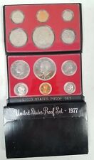 SS0677SXBCiO U.S. MINT 6 COIN YEAR 1977-S CAMEO PROOF SET SLIGHTLY IMPAIRED OGP picture
