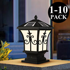 1-10 PACK Solar LED Post Light Lamp Yard Driveway Fence Outdoor Pillar Lights US picture