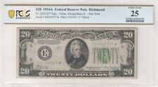 1934A $20 Richmond STAR Note - PCGS Graded Very Fine 25 picture