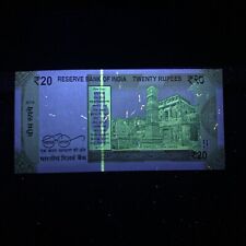 INDIAN 20 Rupees Banknote GANDHI UNC PAPER MONEY CURRENCY Beautiful UV Design picture