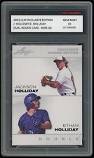Jackson/Ethan Holliday 2023 Leaf Exclusive 1st Graded 10 Dual Rookie Card RC picture