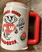 Vintage University Of Wisconsin Badgers Football Rose Bowl 1994 Travel Cup Mug picture