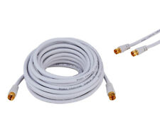 RG6 DUAL Shield Coax Cable White TV Antenna Satellite 3ft-100ft Multi-Pack Lot picture