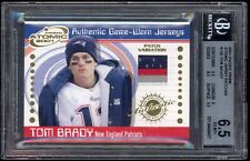 2001 Pacific Prism Atomic Jersey Patches Tom Brady #125 Rookie Patch BGS 6.5 picture