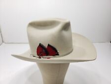 Resistol Ranchland Cowboy Hat Western 7X Beaver Long Oval Beige Size 6 3/4 picture