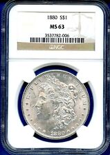1880 P NGC MS63 Morgan Dollar $1 US Mint Silver Coin 1880-P MS-63 Blast White picture