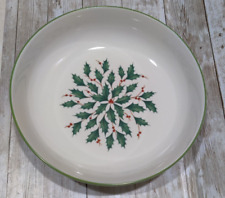Lenox Holiday Christmas Holly Berry Pasta or Serving Bowl New picture