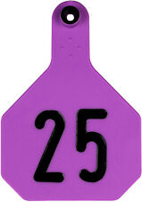 Y-Tex Large 4 Star Cattle Ear Tags Purple Numbered 26-50 picture