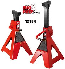 BIG RED 12 Ton (24,000 lb) Capacity 1 Pair Torin Steel Jack Stands, Red picture