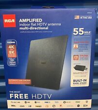 New RCA Indoor Flat AMPLIFIED HDTV Antenna ANTB55E 4K  8K HD w 55 Mile Range picture