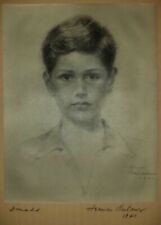 HERMAN AMLAUER (American, 1886-1964) Original Graphite Drawing 1940 Framed picture