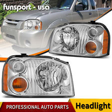 Chrome Housing Headlights Pair For 2001-2004 Nissan Frontier Base XE Headlamps picture