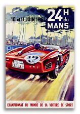 1961 Vintage Style Auto Racing 24 Hours of Le Mans Poster - 24x36 picture