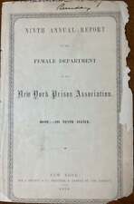 Ninth Annual Report of the Female Department of the New York Prison 1st 1854 Law picture