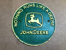 Vintage John Deere Cast Iron Sign 8