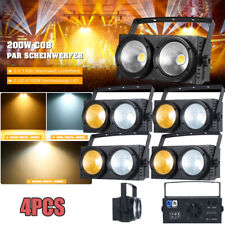 4PCS 200W COB LED Par Light DMX Stage DJ Audience Blinder Light Warm +Cool White picture