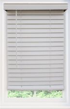 CORDLESS White 2 Inch Faux Wood Horizontal Blind Choose Your Size Child Safe picture
