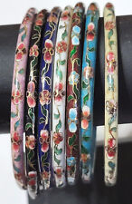 Vintage Cloisonne Bangle Bracelet Choose Your Color Enameled Boho Jewerlry picture