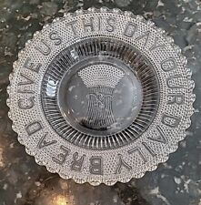 Antique EAPG Glass Bread Platter WHEAT Pattern 1800s Stunning 11