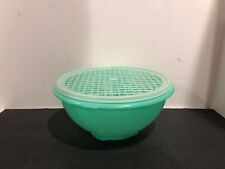 Vintage Tupperware 339 Colander Strainer Bowl With Lid Jade Green #2 picture