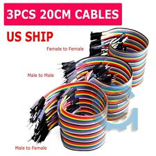 T1 3X 40pcs 20cm Male To Male Female Dupont Wire Jumper Cable picture