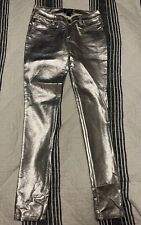 Vintage Tripp NYC Size 25/ 1 Silver Metallic Pants Futuristic picture