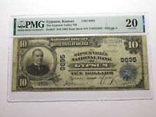 $10 1902 Gypsum Kansas KS National Currency Bank Note Bill Ch #9695 VF20 PMG picture