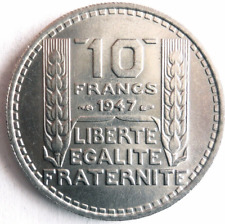 1947 FRANCE 10 FRANCS - AU/UNC - Great Coin -  - Bin #999 picture