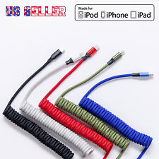 Spring Coiled Fast Charge Data Cable Cord Fit for iPhone 14 13 12 11 XR X/ProMax picture
