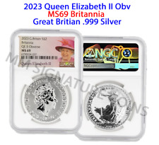 2023 Silver Britannia Last to Feature Queen Elizabeth II MS69 NGC picture