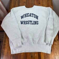 Vintage Wheaton Lyons Sweatshirt Mens XL Gray Camber Made in USA Wrestling picture