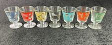 7 MCM VTG Libbey International Cities of The World Old Fashioned Glasses 1959 picture