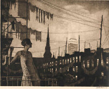 Martin Lewis - Glow of the City, New York (1929) Signed - 17